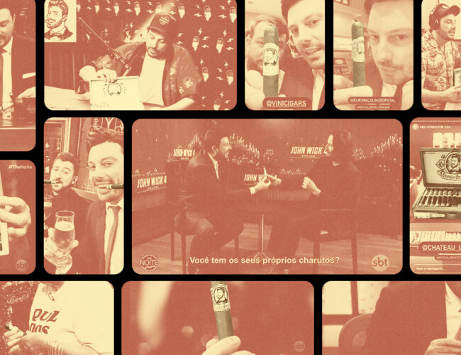 Danilo Gentili faz marketing de charutos no SBT e na internet. Mas isso é proibido